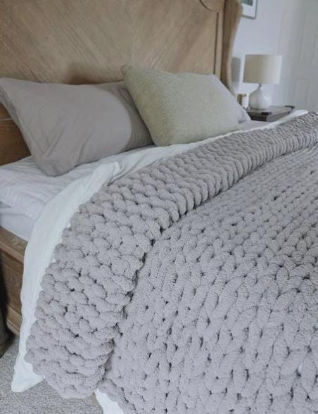 Any-Size Chunky Knit Blanket Pattern - Chunky Hand Knitting - Image 7