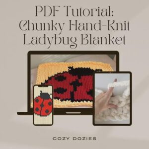 Ladybug Blanket Pattern - Chunky Hand Knitting