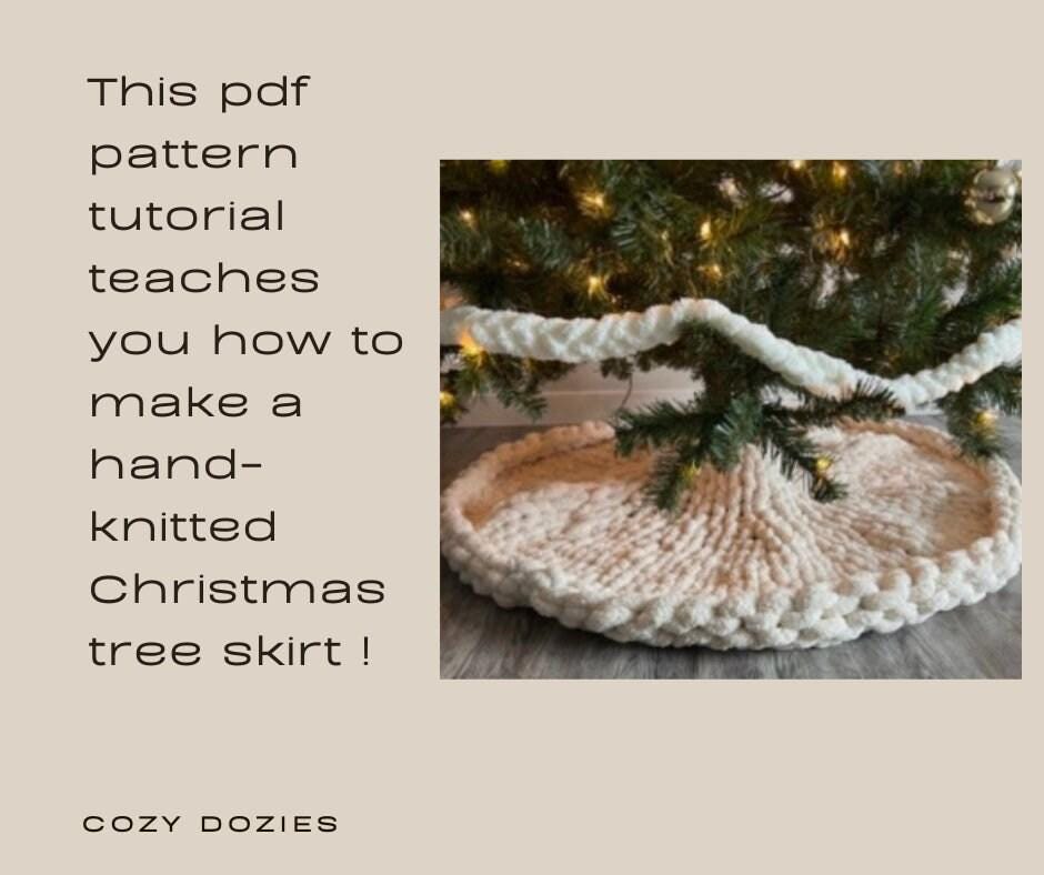 Christmas Tree Skirt Pattern - Chunky Hand Knitting - Image 4