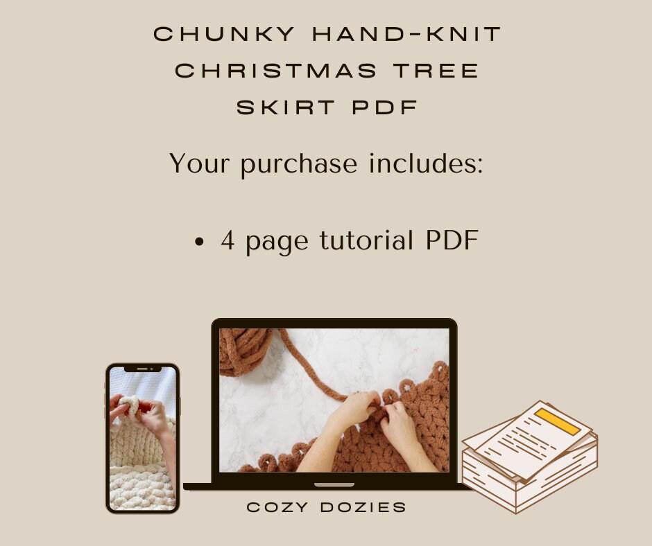 Christmas Tree Skirt Pattern - Chunky Hand Knitting - Image 2