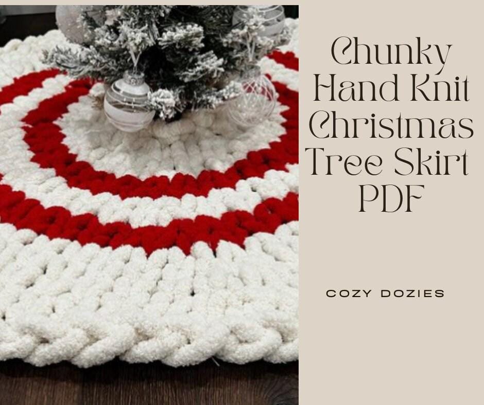 Christmas Tree Skirt Pattern - Chunky Hand Knitting - Image 5