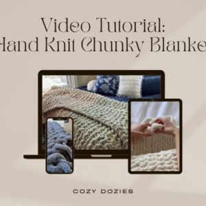 Any-Size Chunky Knit Blanket Pattern - Chunky Hand Knitting