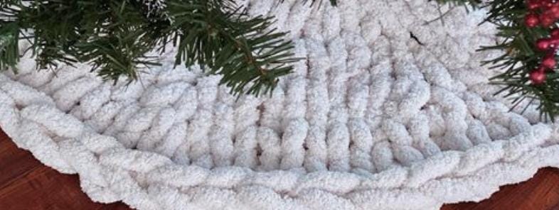 Christmas Tree Skirt Pattern - Chunky Hand Knitting - Image 6