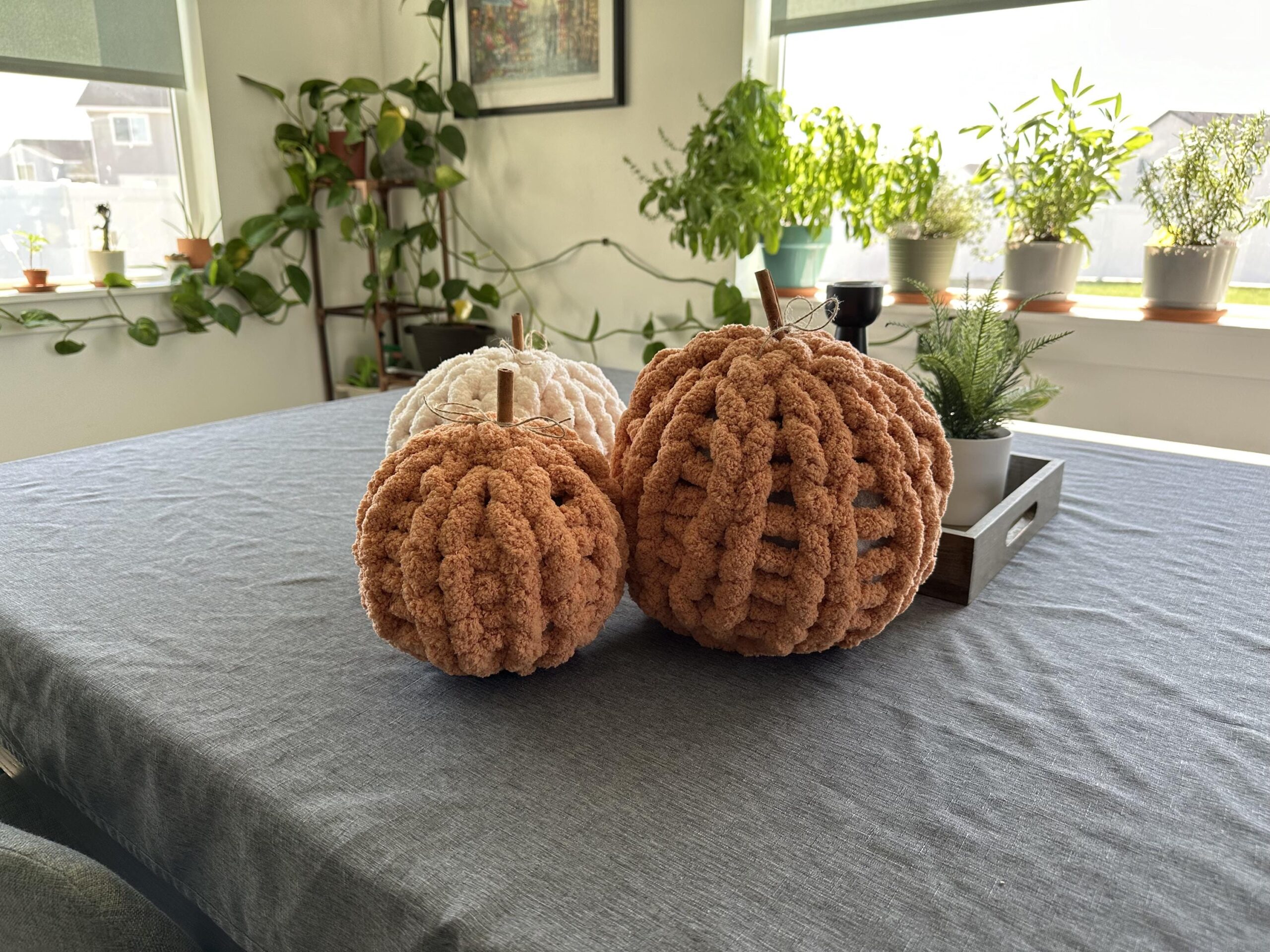 Pumpkin Pouf Pattern - Chunky Hand Knitting
