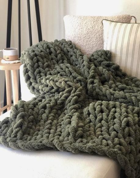 Full-Size Blanket Chunky Hand Knit Kit - Image 7