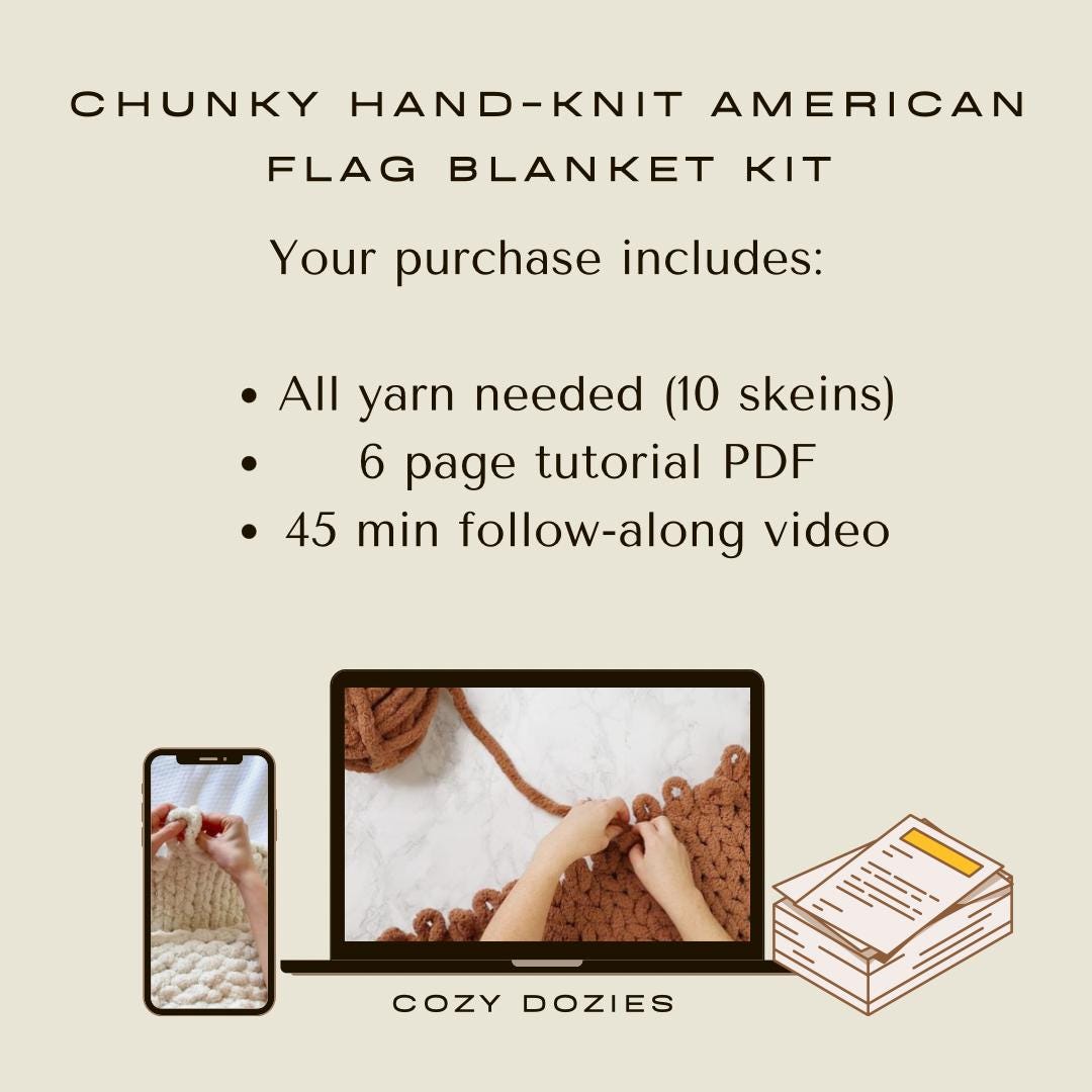 American Flag Blanket Knit Kit - Image 2